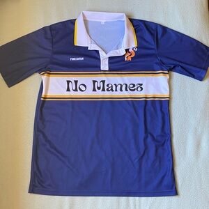 Blue Soccer Jersey Style Shirt